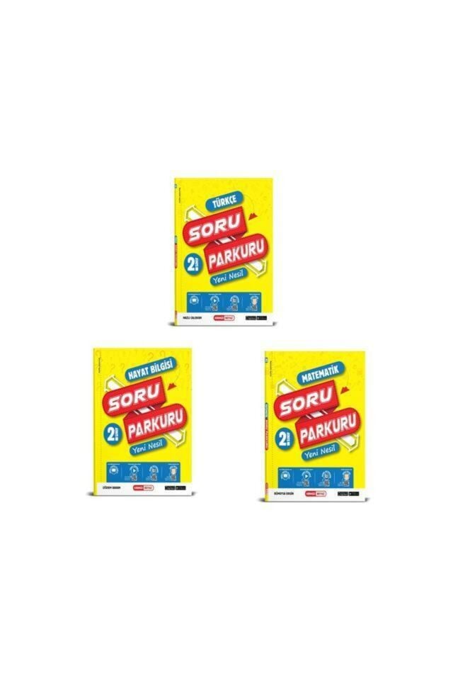 Kırmızı Beyaz 2.Sınıf Soru Parkuru Seti 3. Kitap (Tür.-Mat.-Hayat)