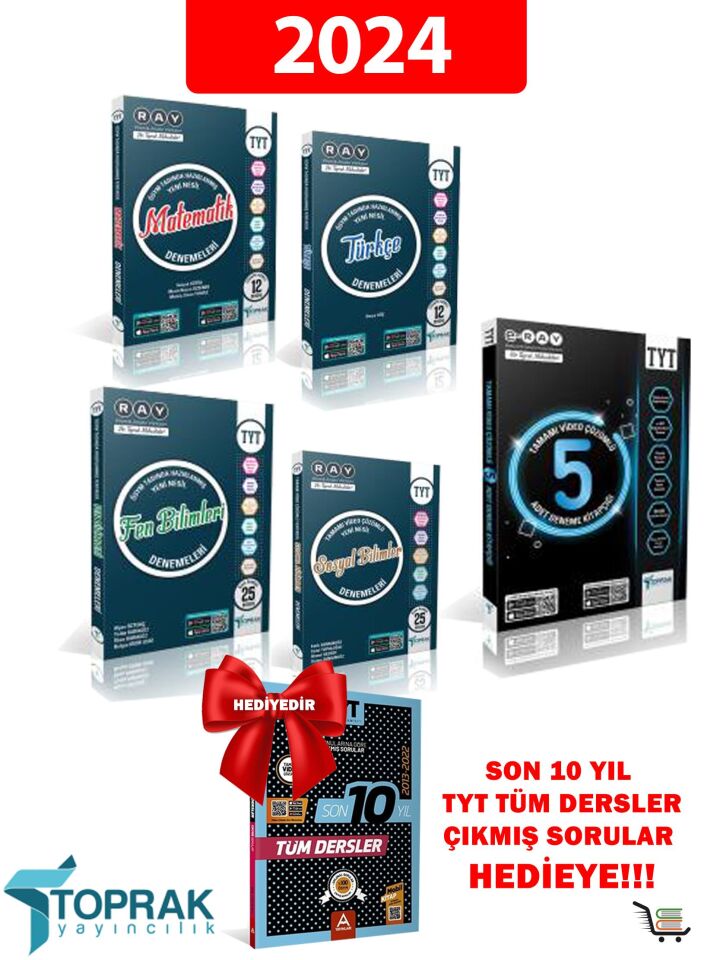 TYT Deneme Seti 5 Deneme Son 10 Yılın Çıkmış Soruları HEDİYE!