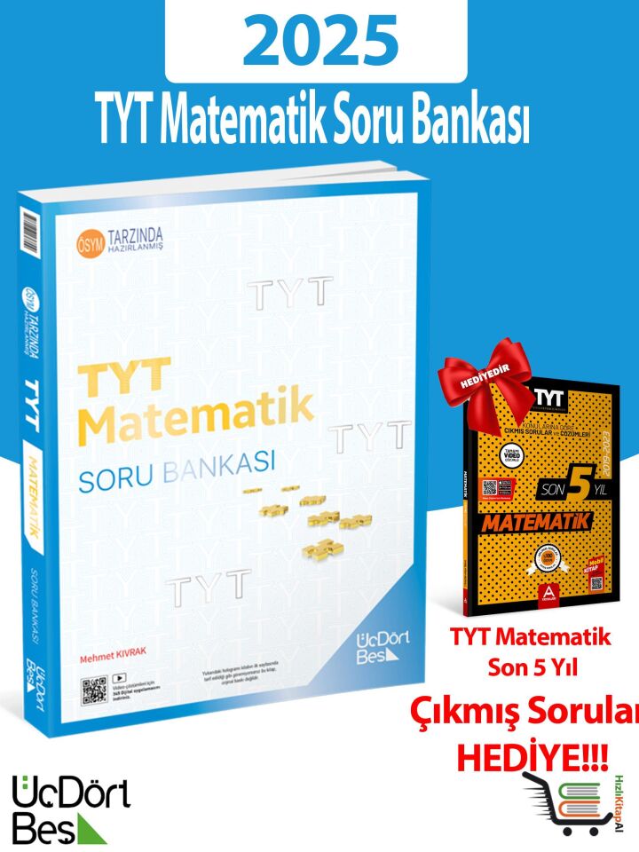 345-2025 Model TYT Matematik Soru Bankası Çıkmış Sorular Hediyeli!