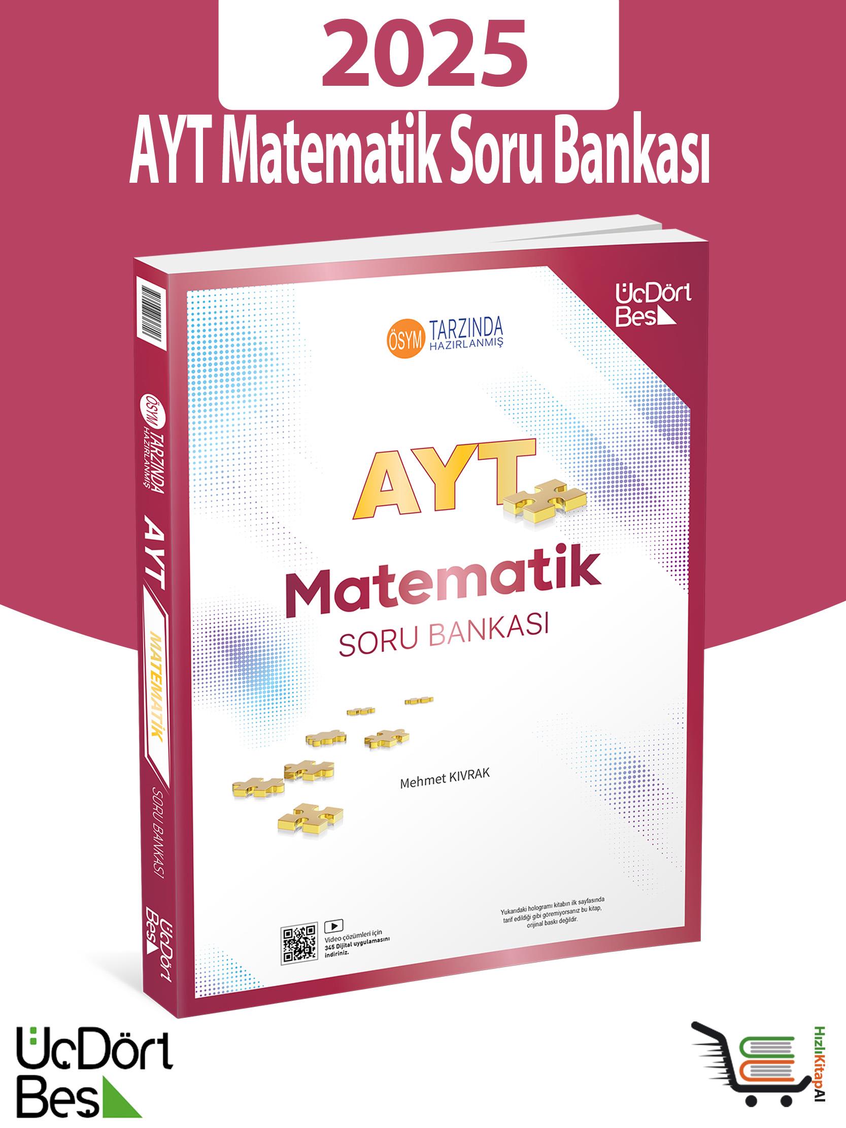 345-2025 Model AYT Matematik Soru Bankası Çıkmış Sorular Hediyeli!