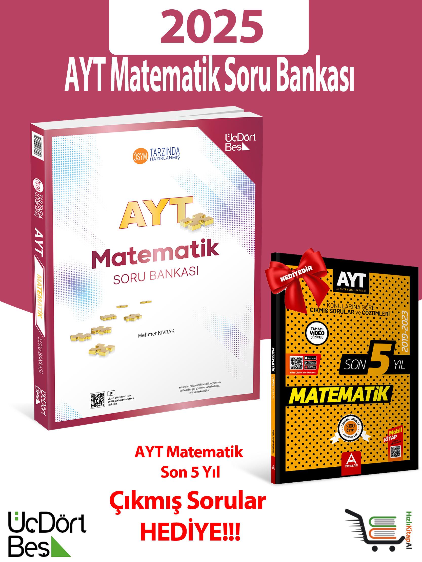 345-2025 Model AYT Matematik Soru Bankası Çıkmış Sorular Hediyeli!