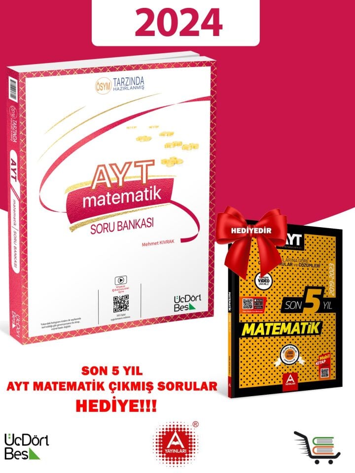 345-2024 Model AYT Matematik Soru Bankası son 5 yılın çıkmış AYT Matematik Soruları Hediyeli