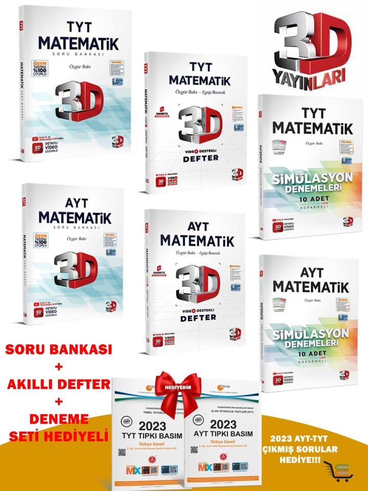 2024 Model AYT-TYT Matematik Soru Bankası-Akıllı Defter-Deneme Seti Hediyeli!