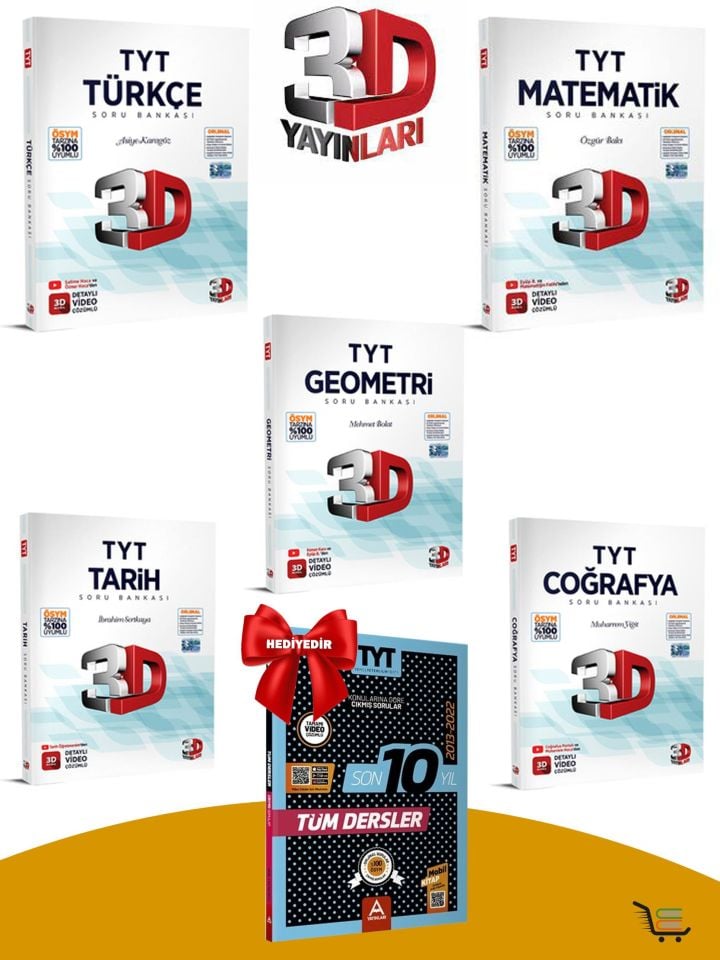 3D Yayınları TYT Eşit Ağırlık Soru Bankası Seti + Çıkmış Sorular Hediyeli!