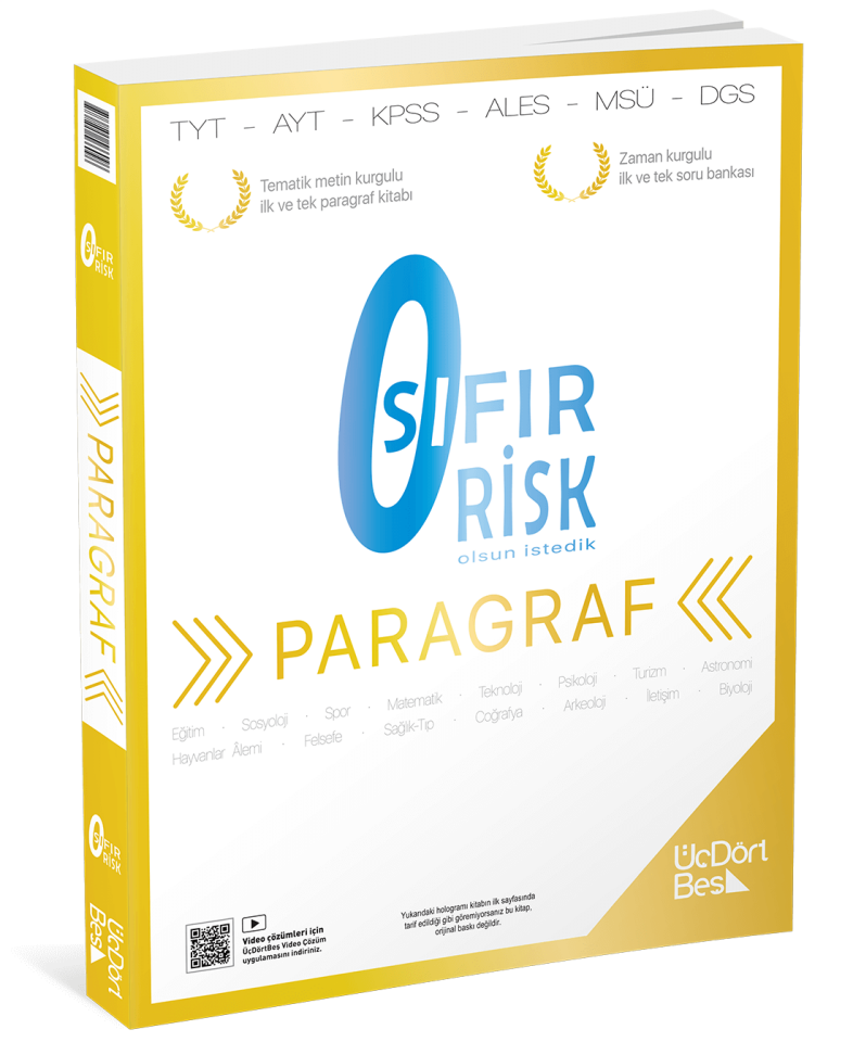 345 Paragraf Sıfır Risk - Üç Dört Beş Yayıncılık