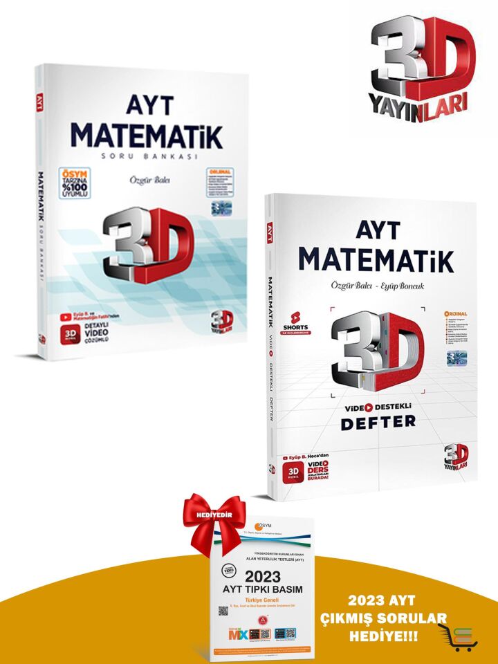 2024 Model AYT Matematik Soru Bankası-Akıllı Defter Seti Hediyeli!