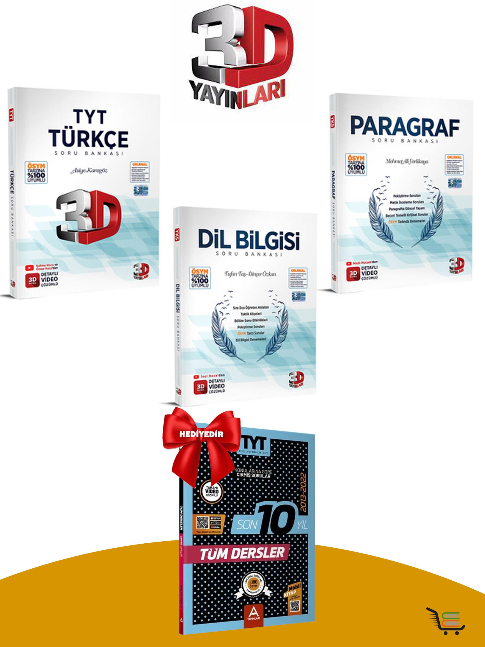 TYT Türkçe-Paragraf-Dil Bilgisi Soru Bankası Seti Çıkmış Sorular Hediyeli!