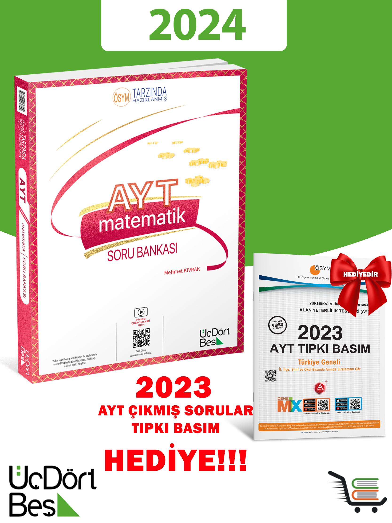345 Ayt Matematik Soru Bankası 2023 AYT Çıkmış Sorular Hediyeli!!!