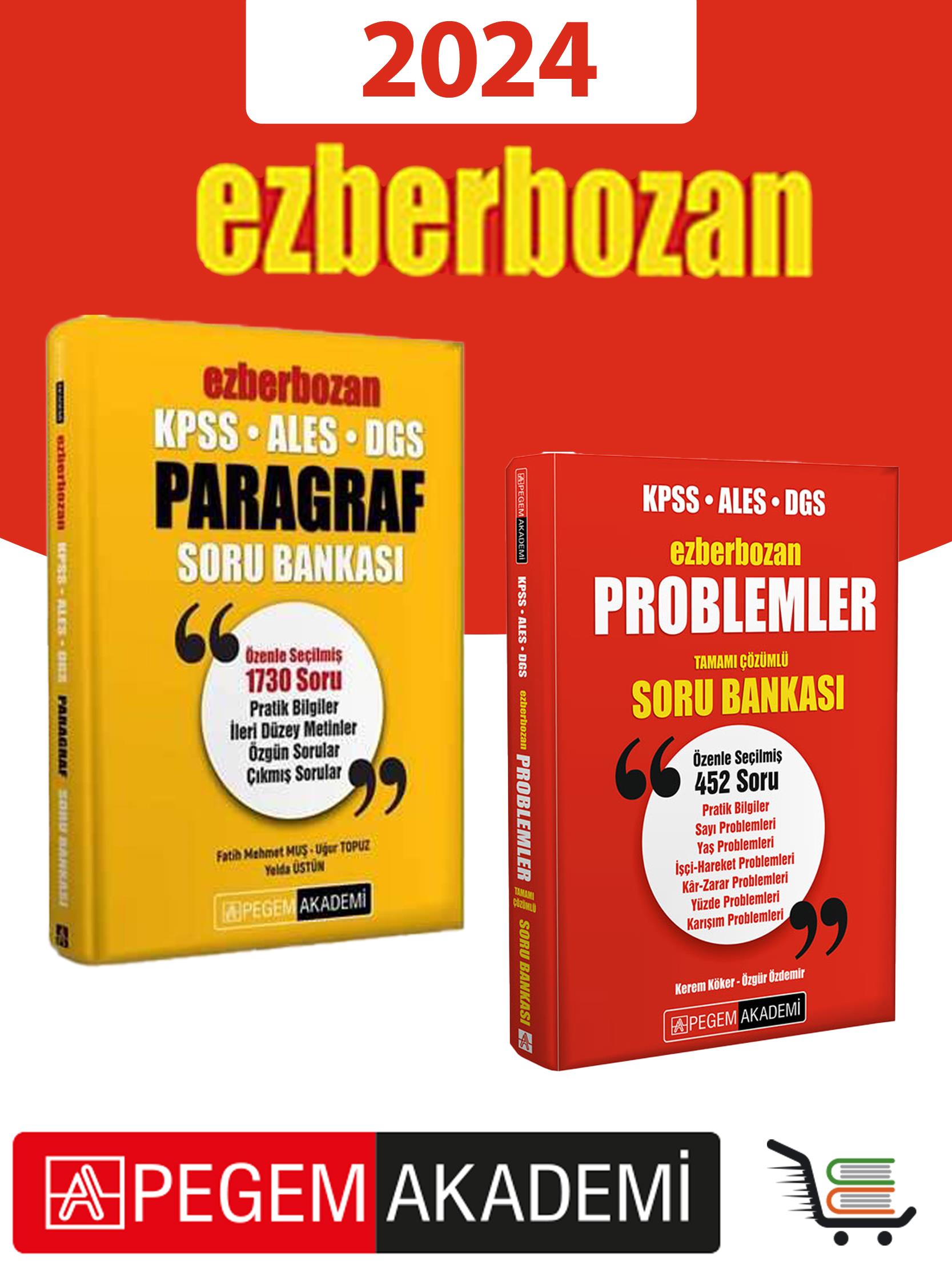 Pegem Kpss Ales Dgs Ezberbozan Paragraf ve Problemler Soru Bankası Seti