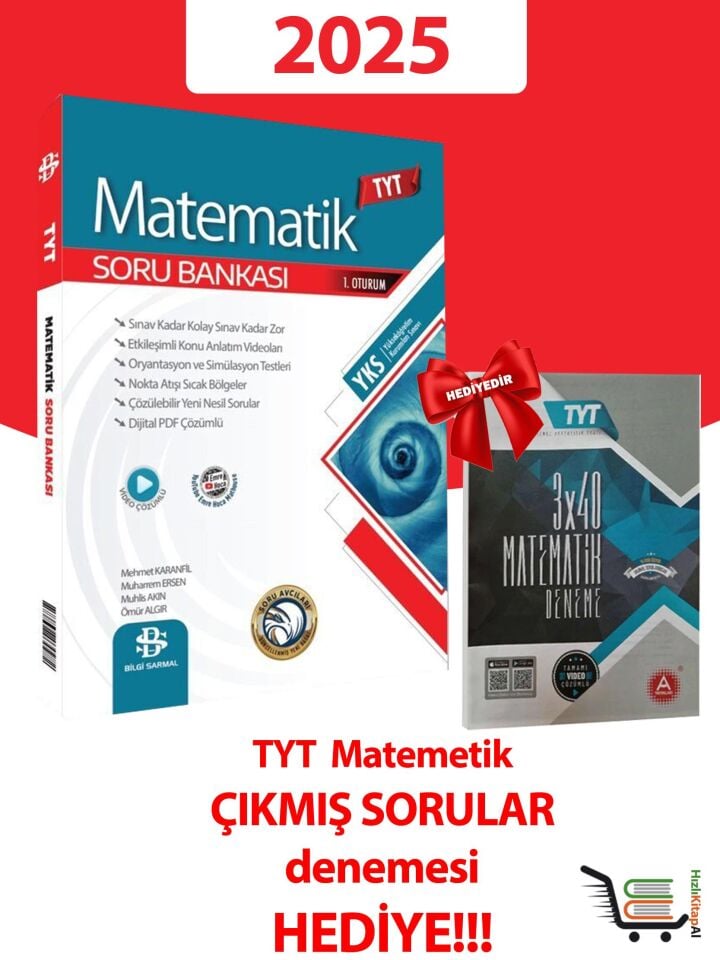 2025 Model TYT Matematik Soru Bankası Çıkmış Sorular Denemesi HEDİYELİ!