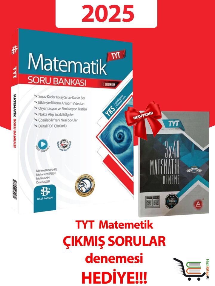 2025 Model TYT Matematik Soru Bankası Çıkmış Sorular Denemesi HEDİYELİ!