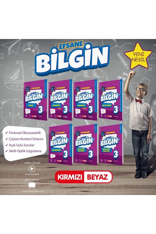 Kırmızı Beyaz 3. Sınıf Efsane Bilgin Set