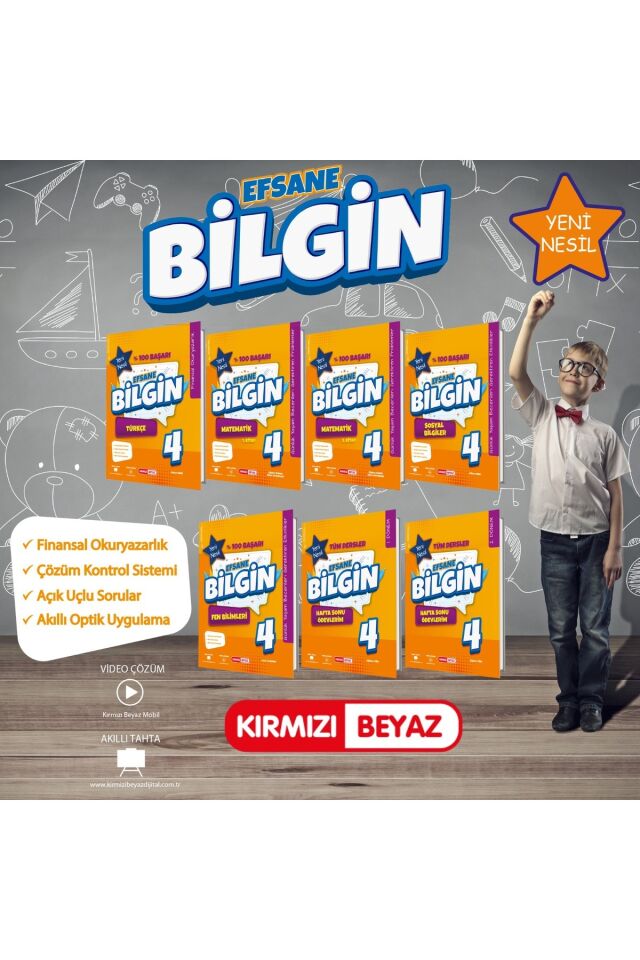 Kırmızı Beyaz 4. Sınıf Efsane Bilgin Set