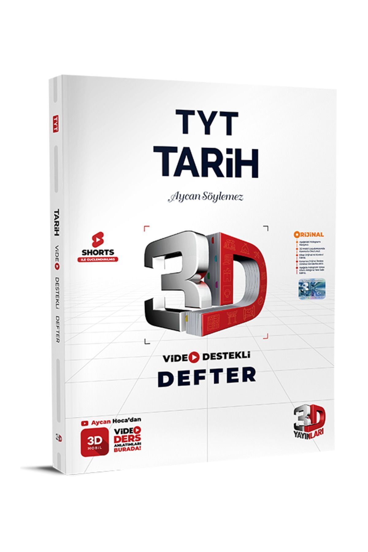 3D TYT Tarih Defter Video Destekli