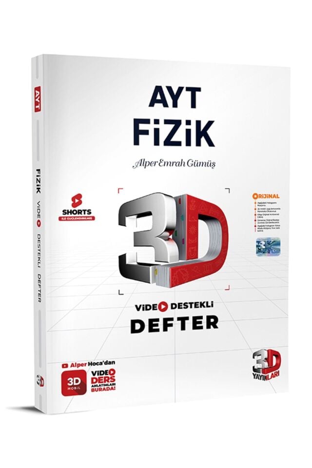 3D AYT Fizik Defter Video Destekli