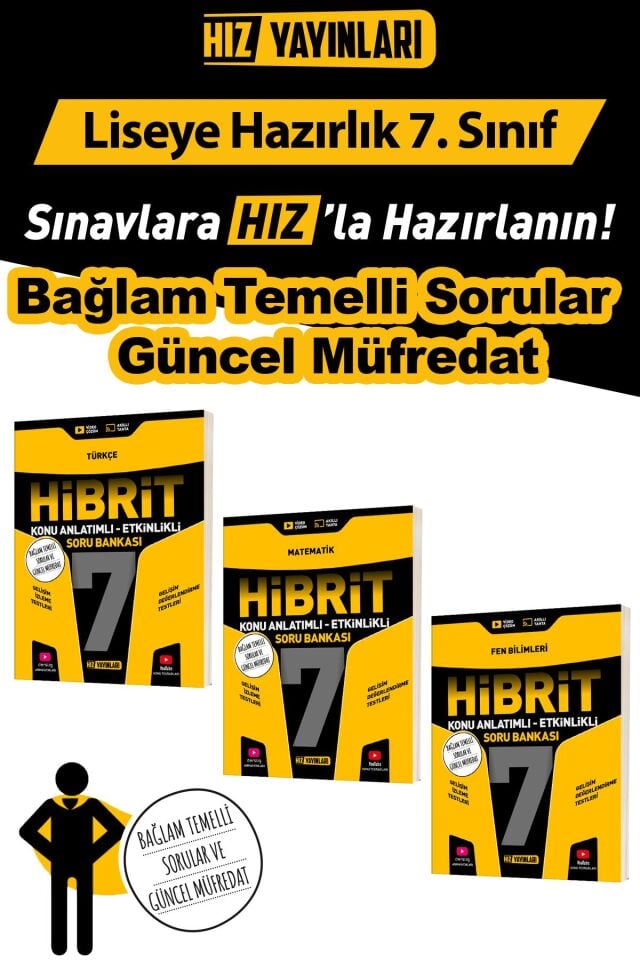 7. Sınıf Hibrit Türkçe Matematik Fen Bilimleri Seti 2027 Model