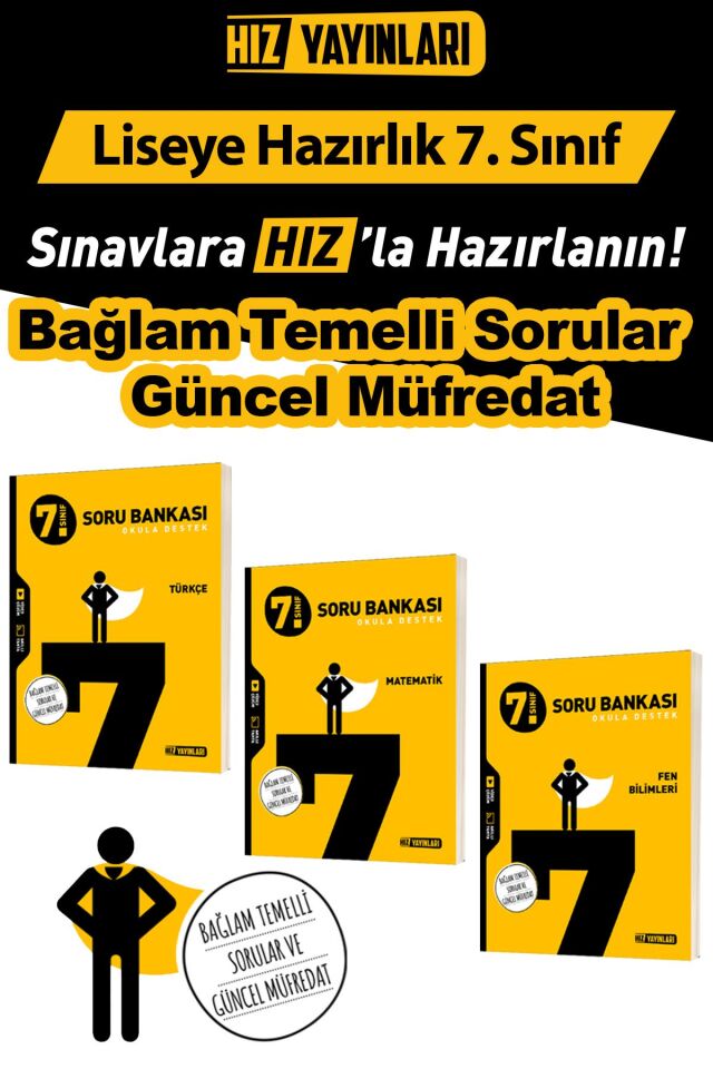7. Sınıf  Türkçe Matematik Fen Bilimleri Soru Bankası Seti 2027 Model