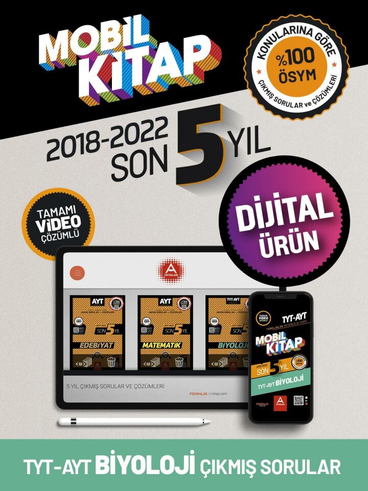 TYT-AYT Mobil Kitap Son 5 Yıl Biyoloji