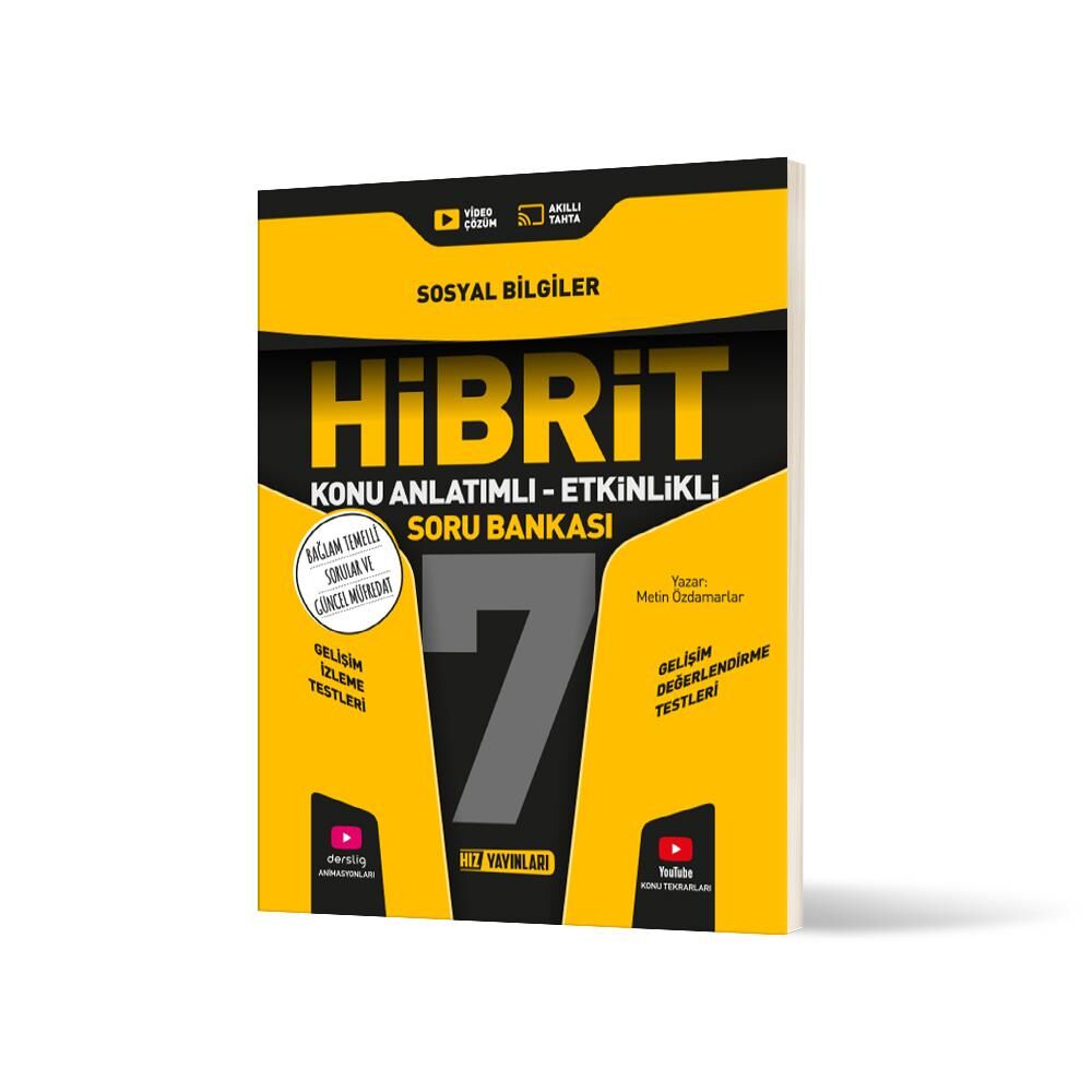Hız Yayınları 7. Sınıf Hibrit Sosyal Bilgiler Soru Bankası Güncel Müfredat
