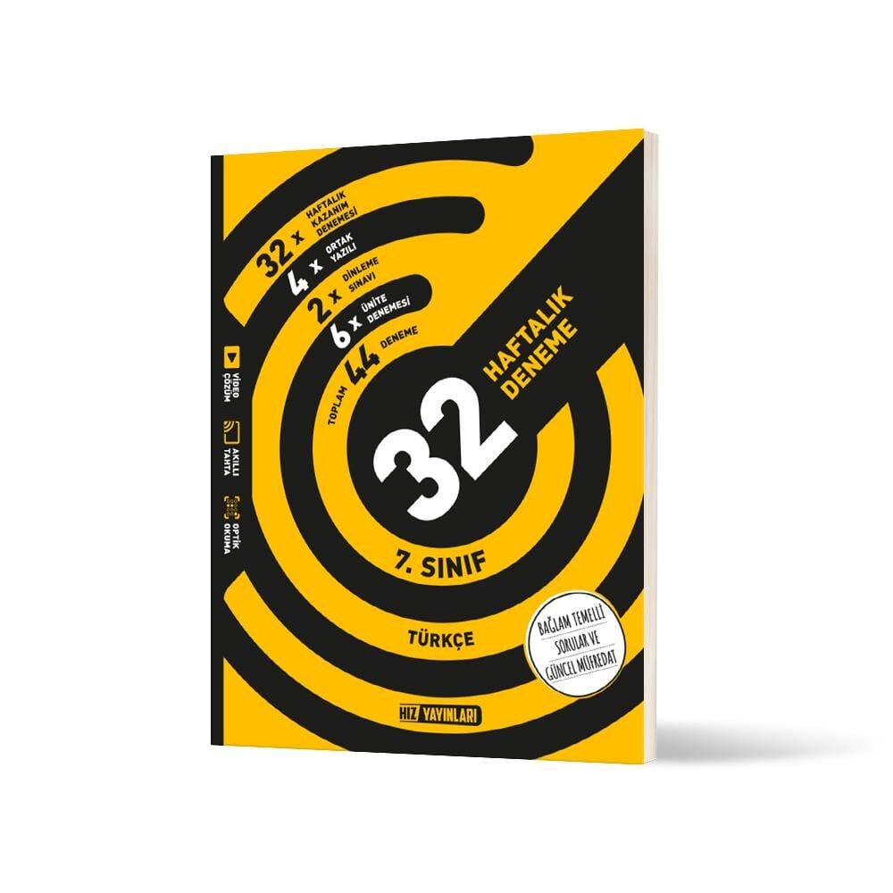 7. Sınıf Türkçe 32 Haftalık Deneme-Bağlam Temelli Sorular ve Güncel Müfredat
