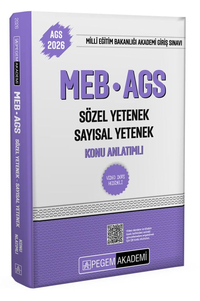 Pegem MEB AGS Konu Anlatımlı Sözel Yetenek Sayısal Yetenek
