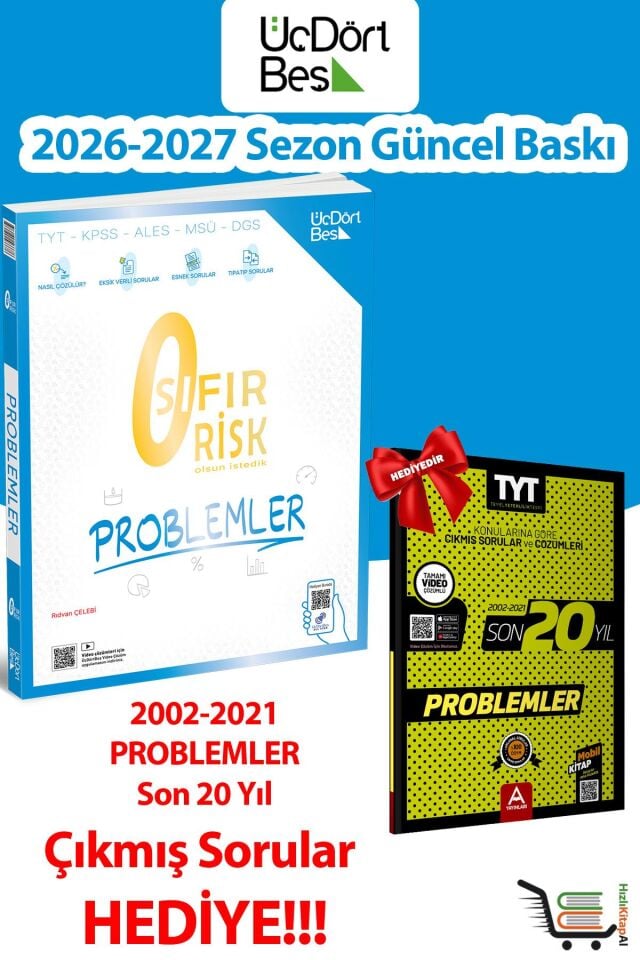 Problemler Sıfır Risk Son 20 yıl Problemler Çıkmış Sorular Hediyeli!