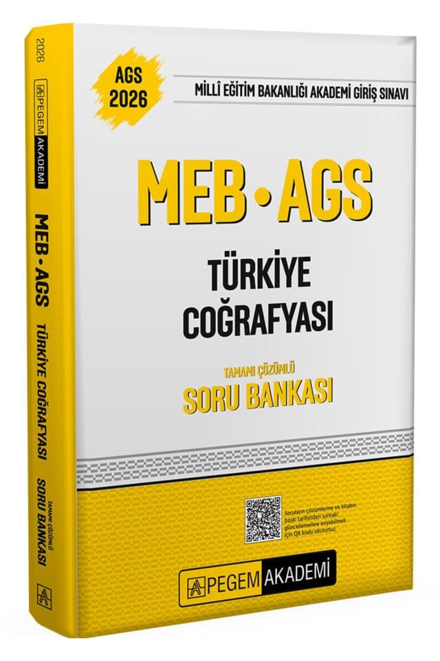 Pegem MEB AGS Soru Bankası Türkiye Coğrafyası Tamamı Çözümlü
