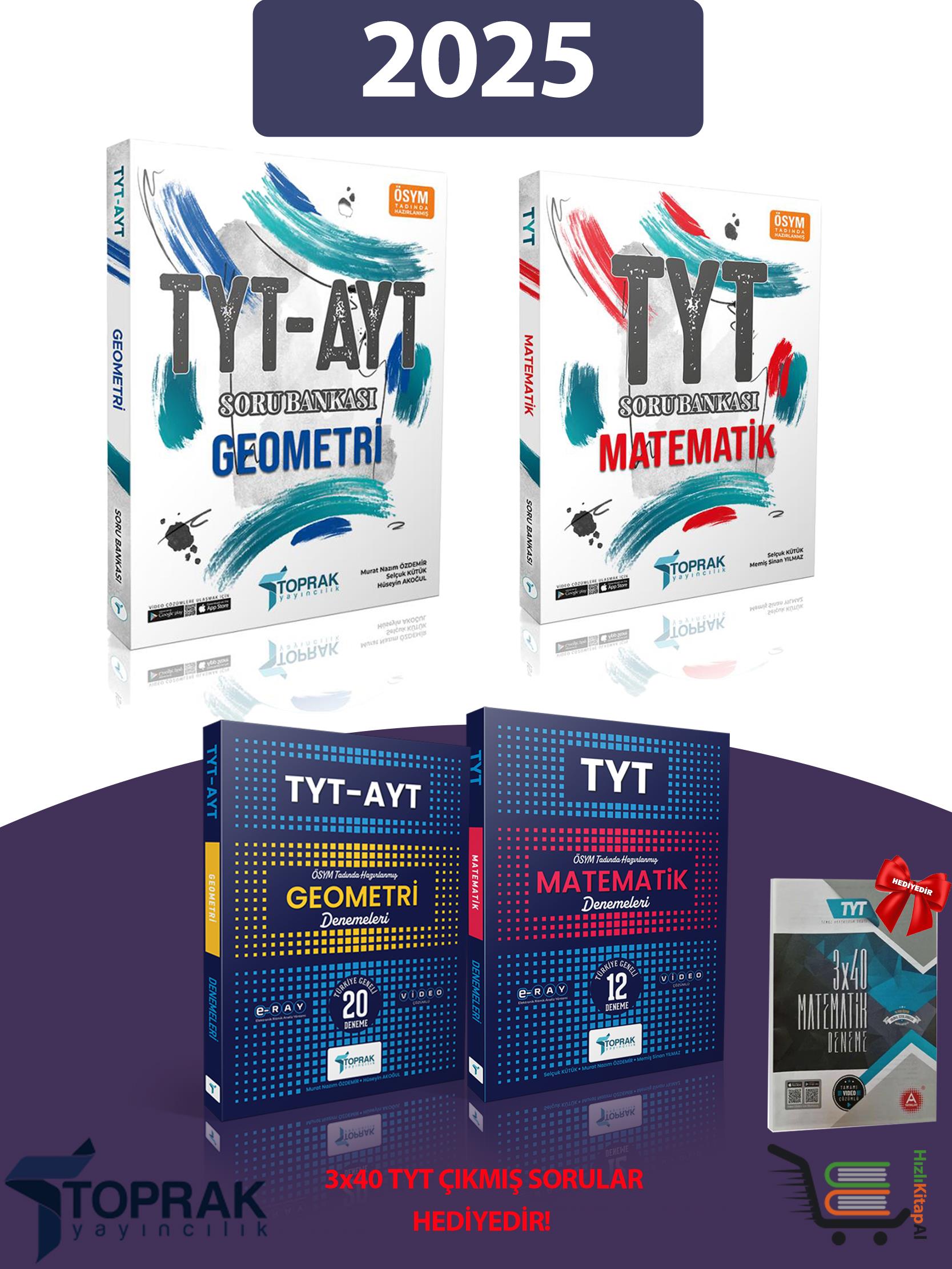 2025 Tyt-Ayt Geometri ve TYT Matematik Soru Bankası & Deneme Seti