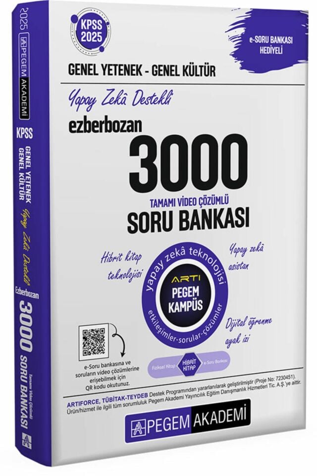 Pegem 3000 Soru Bankası Ezberbozan GK-GY