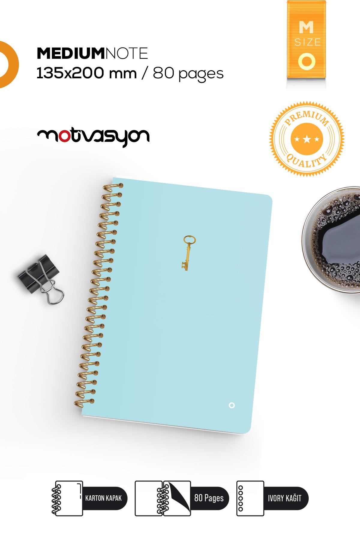 Color  Serisi Anahtar (M) 13,5X20 Ebat Spiralli 80Sayfa