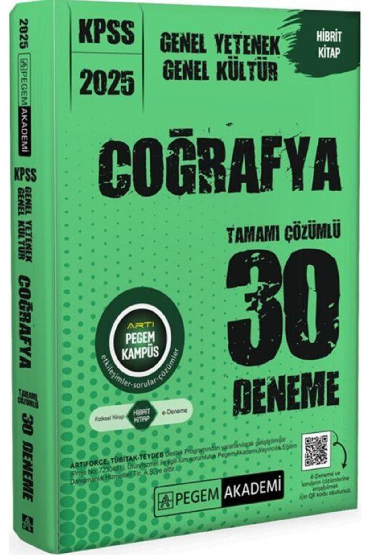 Pegem Coğrafya 30 Deneme KPSS Genel Kültür Genel Yetenek