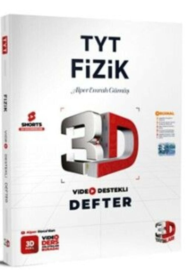 3D TYT Fizik Defter Video Destekli