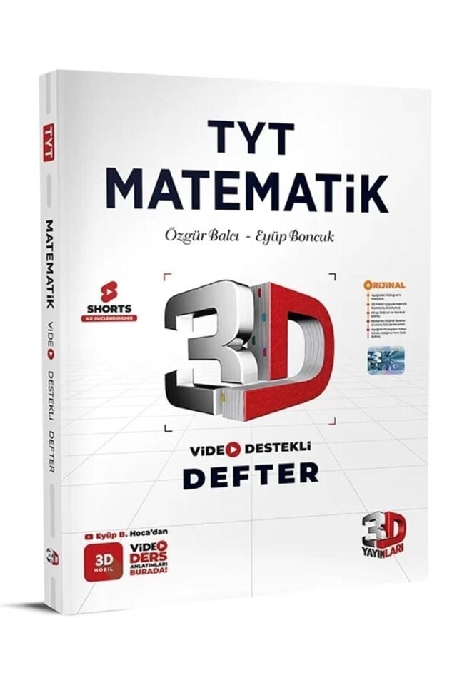 3D TYT Matematik Defter Video Destekli