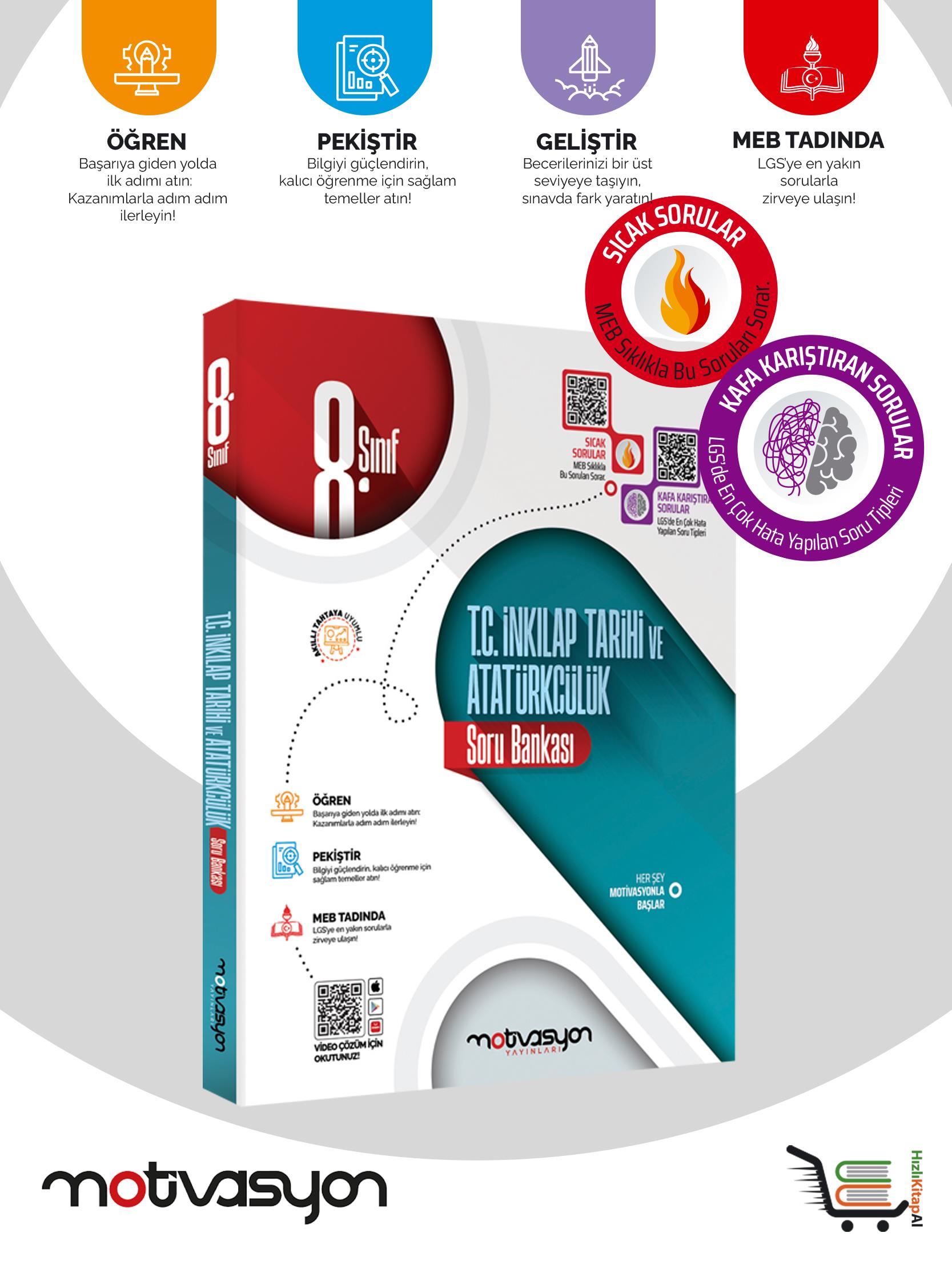 Motivasyon 8. Sınıf TC İnkilap tarihi ve Atatürkçülük Soru Bankası