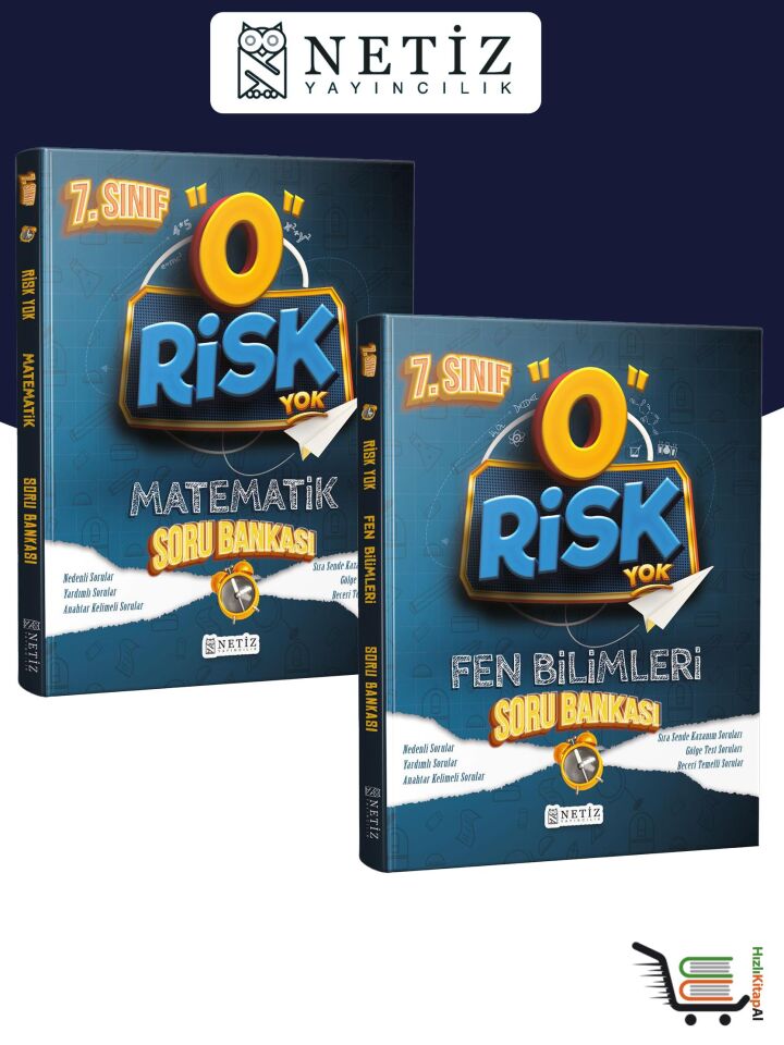 Netiz Yayıncılık Risk Yok 7. Sınıf Matematik-Fen Bilimleri Soru Bankası Seti