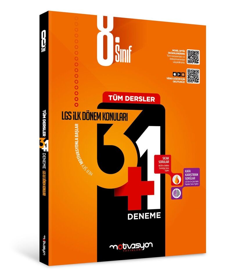 Motivasyon 8. Sınıf Tüm Dersler 3+1 İlk Dönem Deneme