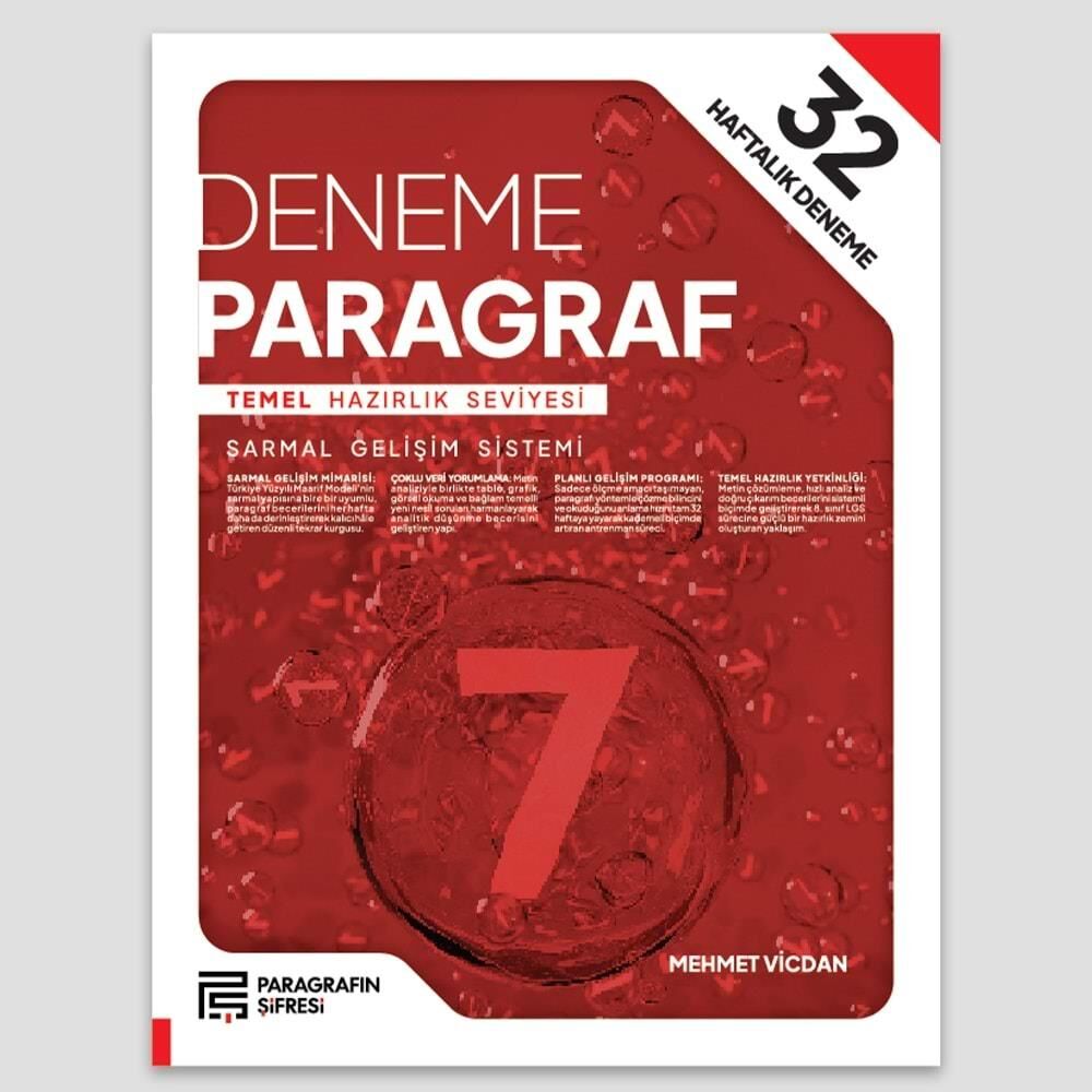 Paragrafın Şifresi 7. Sınıf 32 Hafta Paragraf Denemeleri