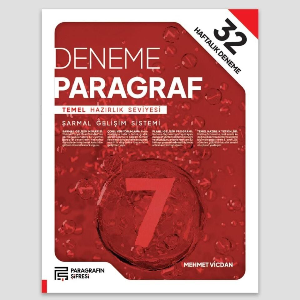 Paragrafın Şifresi 7. Sınıf 32 Hafta Paragraf Denemeleri