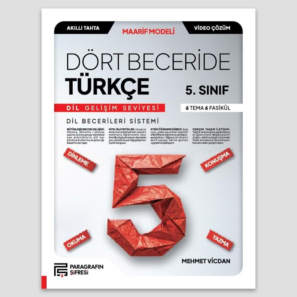 Paragrafın Şifresi 5. Sınıf Dört Beceride Türkçe