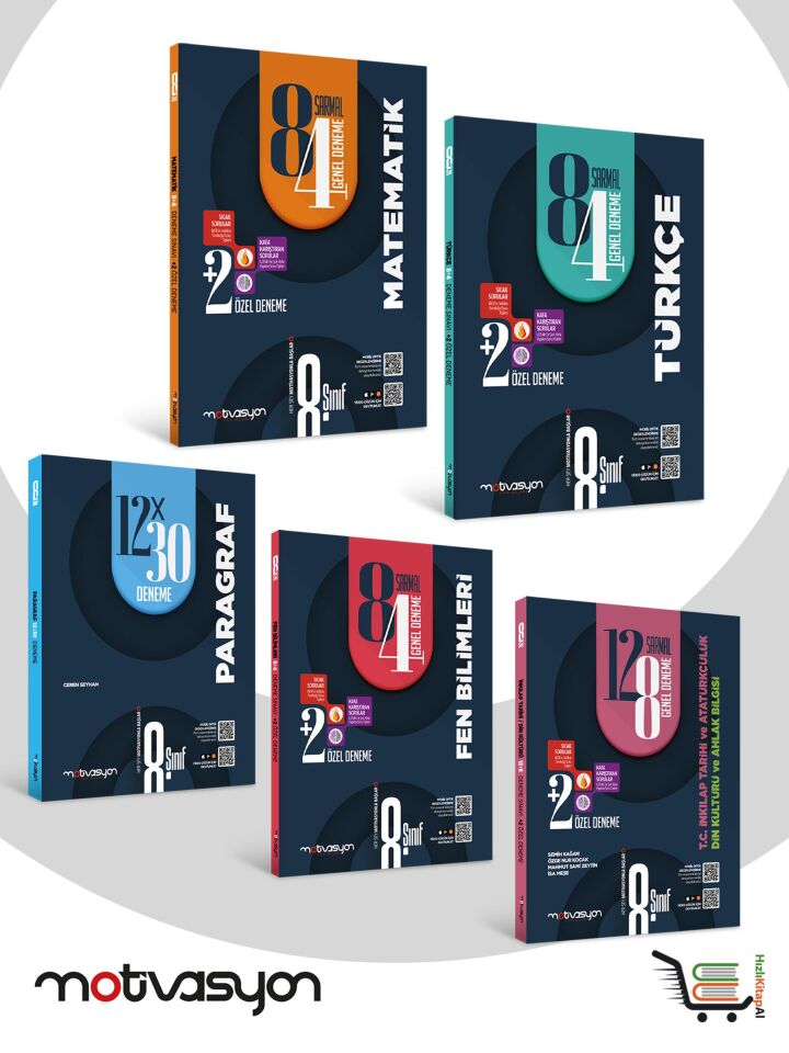 8. Sınıf Türkçe-Matematik-Paragraf-Fen Bilimleri- TC İnkilap Tarihi ve Atatürkçülük Deneme Seti 5 Eser