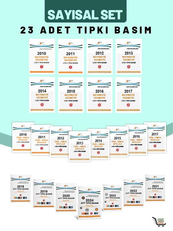 Sayısal Tıpkı Basım Seti Çıkmış Sorular 2010-2024 Arası Toplam 23 Eser