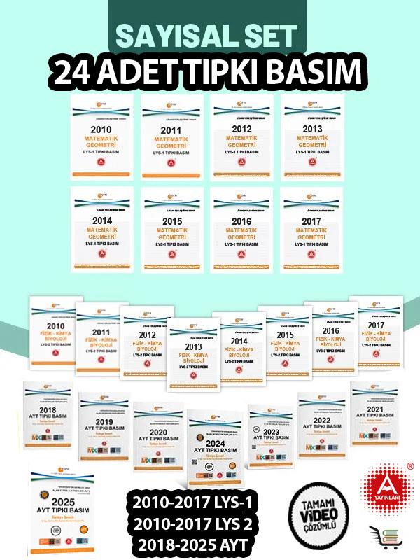 Sayısal Tıpkı Basım Seti Çıkmış Sorular 2010-2025 Arası Toplam 24 Eser