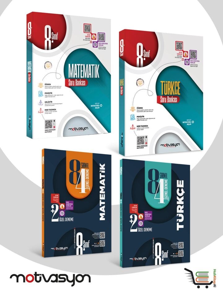 8. Sınıf Türkçe-Matematik Seti 4 eser