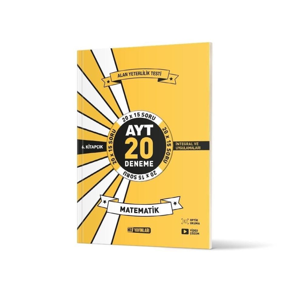 Hız AYT Matematik Deneme 6.Kitap 20 Li İkinci Dönem