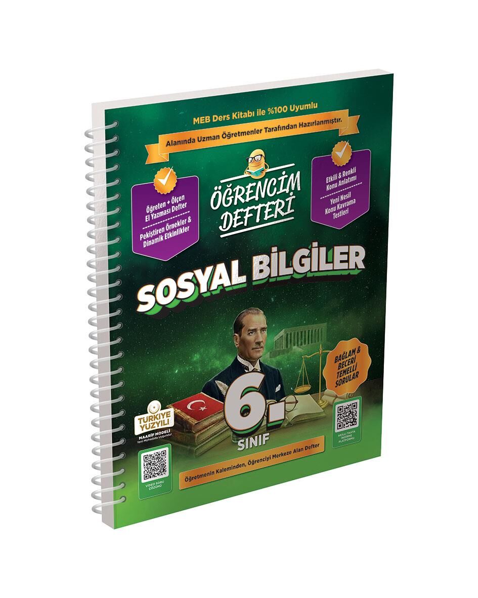 Murat 6. Sınıf Sosyal Bilgiler Öğrencim Defteri