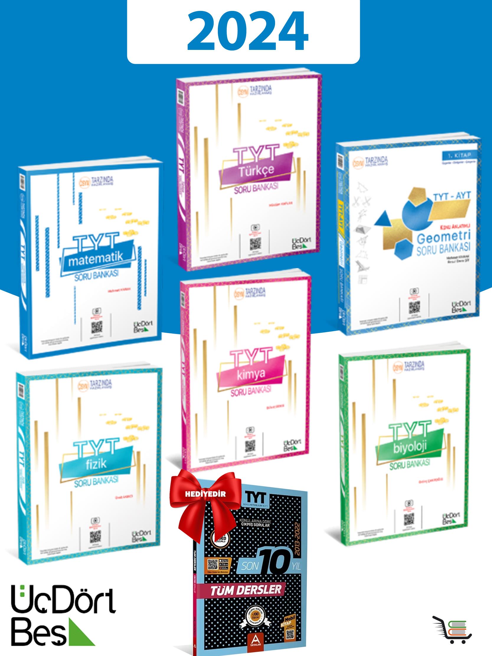 345-2024 Model TYT Sayısal Soru Bankası Seti Çıkmış Sorular Hediyeli!