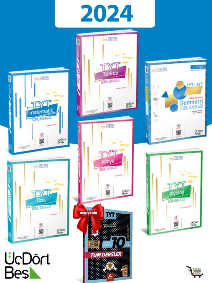 345-2024 Model TYT Sayısal Soru Bankası Seti Çıkmış Sorular Hediyeli!