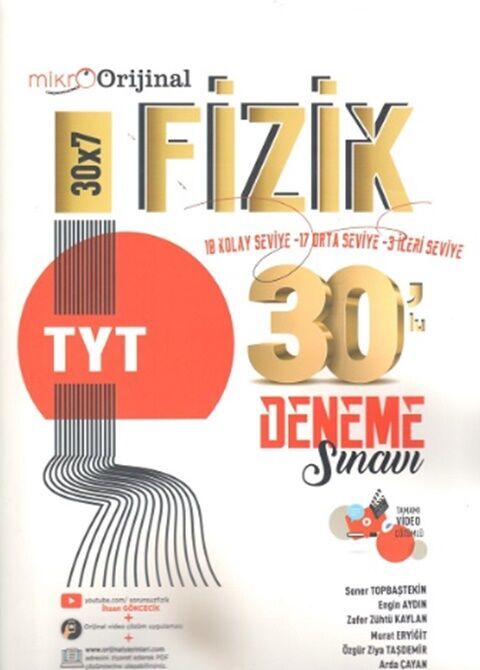 Mikro Orijinal Tyt Fizik Deneme 30 Lu