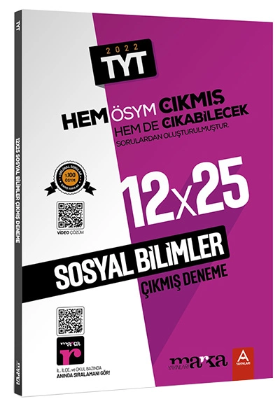 Marka 2022 Yks TYT Sosyal 12x25 Çıkmış Ve Çıkabilecek Denemeler