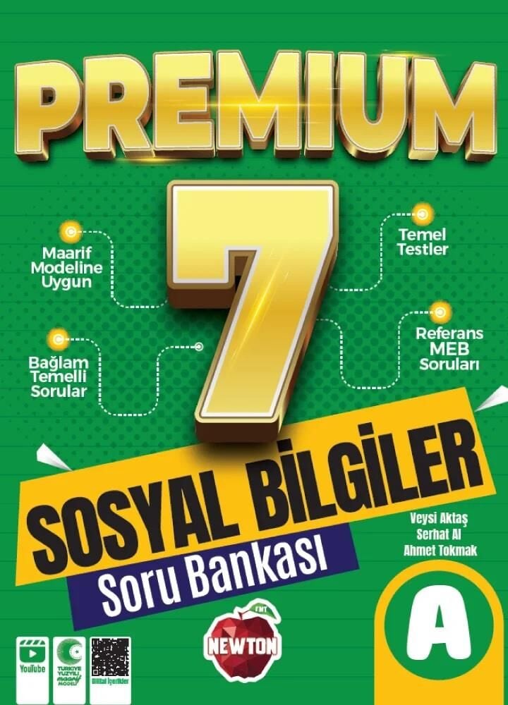 Newton 7. Sınıf Premium Sosyal Bilgiler Soru Bankası